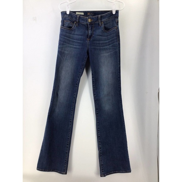 Kut from the Kloth Karen Baby Bootcut Low Rise Jeans Women's Size 6S Blue - Picture 8 of 12